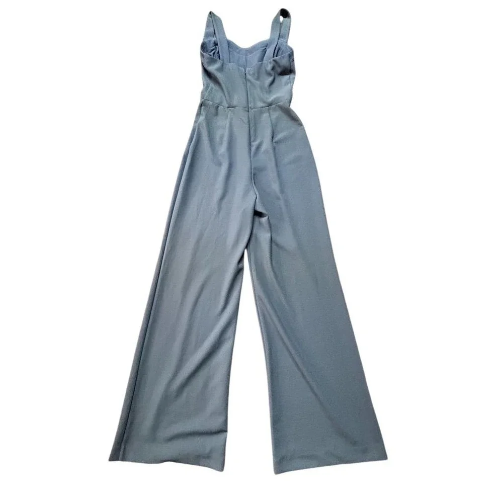 Abercrombie & Fitch‎ Women's XS Blue Wide-Leg Jumpsuit Casual Sleeveless